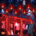 iBaycon Solar Halloween Lights, 27Ft 10 LED Bulbs Flickering Flame String Light by iBaycon