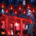 iBaycon Solar Halloween Lights, 42Ft 15 LED Bulbs Flickering Flame String Light by iBaycon