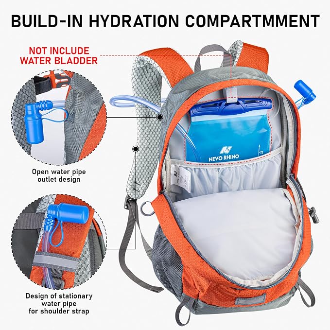 N NEVO RHINO Hiking Backpack 20L Water Resistant Outdoor Day Pack, Lightweight - Image 4