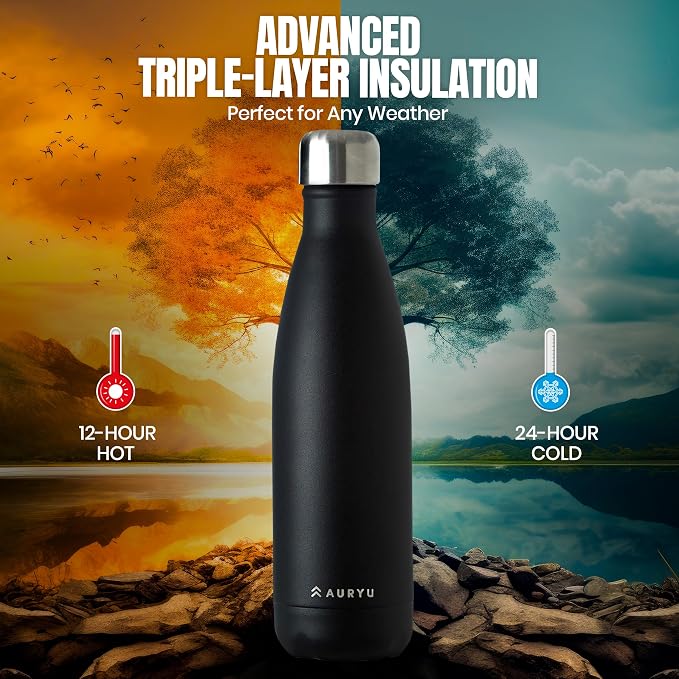 Best in Class Triple-Walled Insulated Stainless Steel Water Bottle, Keeps your - Image 4