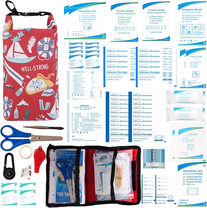 Boat First Aid Kit Waterproof, WELL-STRONG Marine Emergency Kit - Image 8