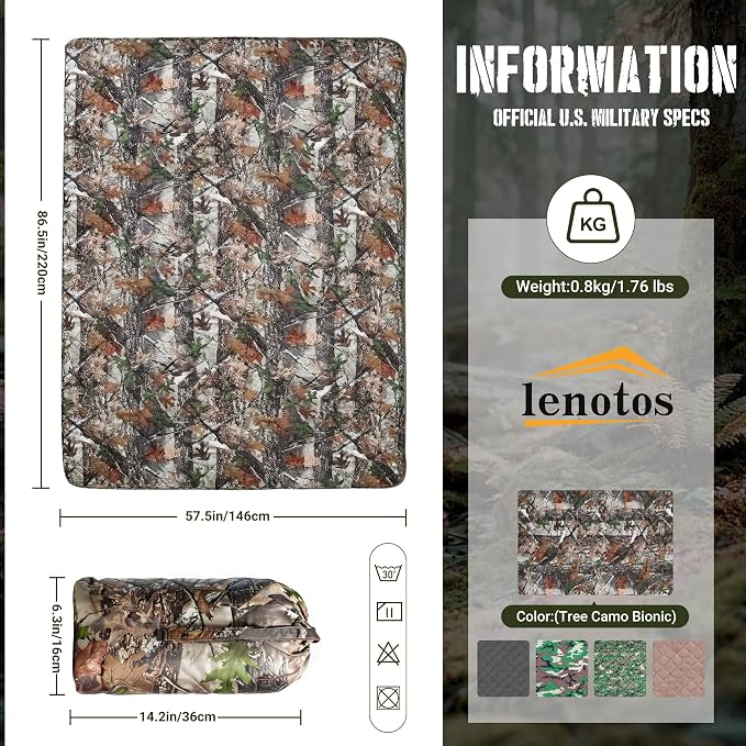 Lenotos Woobie Blanket, Thermal Insulated Military Poncho Liner, Water-Resistant - Image 4