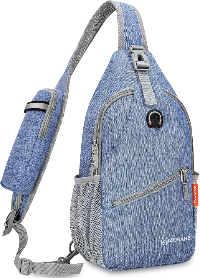 ZOMAKE Sling Bag, Small Crossbody Sling Backpack, Water Resistant Shoulder - Image 3