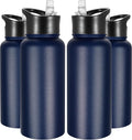 VEGOND 32 oz Insulated Water Bottle Bulk Stainless Steel Metal Water Bottles by VEGOND