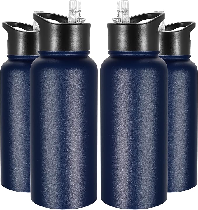 VEGOND 32 oz Insulated Water Bottle Bulk Stainless Steel Metal Water Bottles by VEGOND