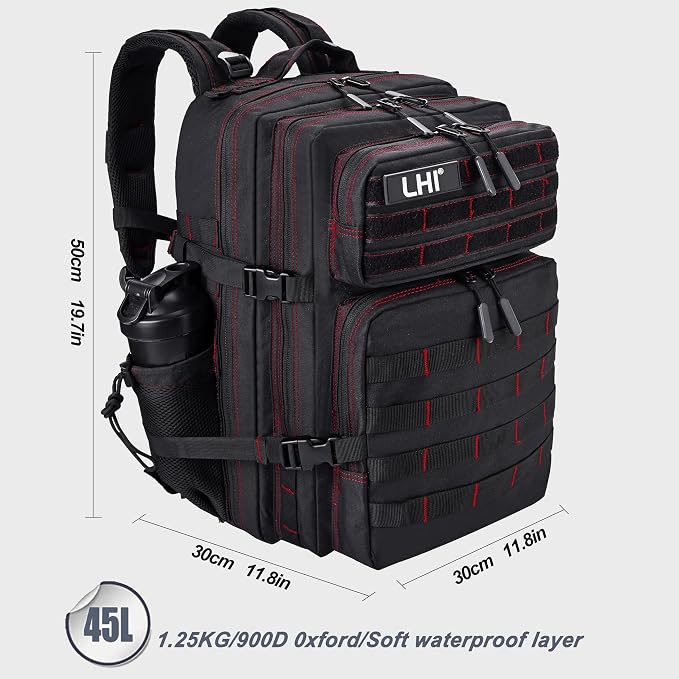 LHI Military Tactical Backpack for Men and Women 45L Army 3 Days Assault Pack - Image 2