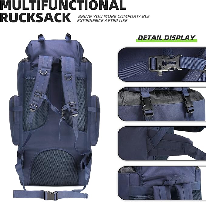 King'sGuard 100L Camping Hiking Backpack Molle Rucksack Military Camping - Image 4