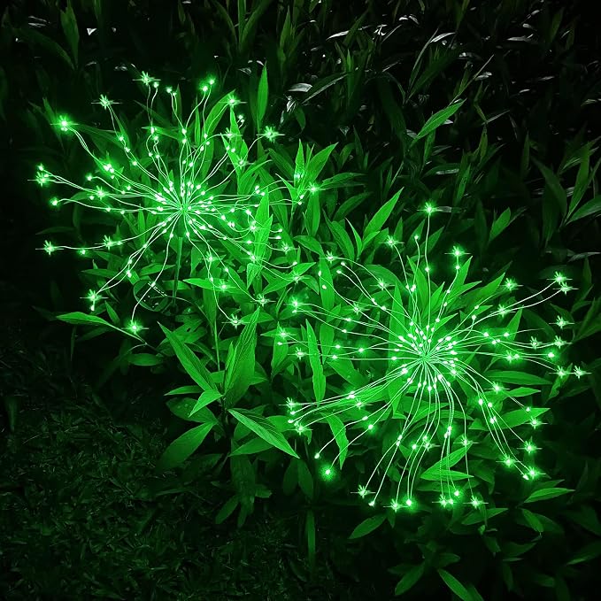 JJGoo Solar Firework Lights, 2 Pack 150 LEDs 2 Lighting Modes Solar Lights - Image 6