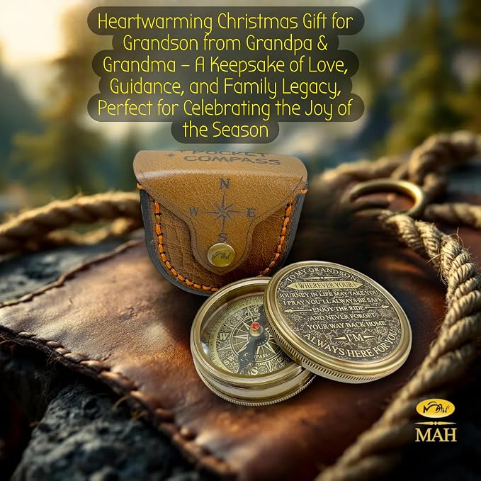 Brass Compass Gift to My Son Never Forget I Love You, Sentimental Keepsake from - Image 8