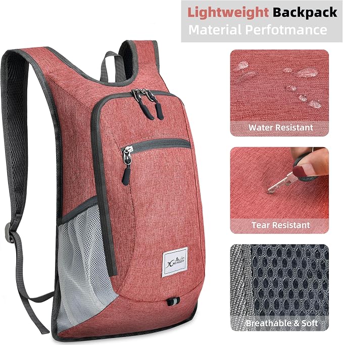 Xgunion Hiking Backpack 10L Small Travel Lightweight Daypack Foldable Hiking - Image 5