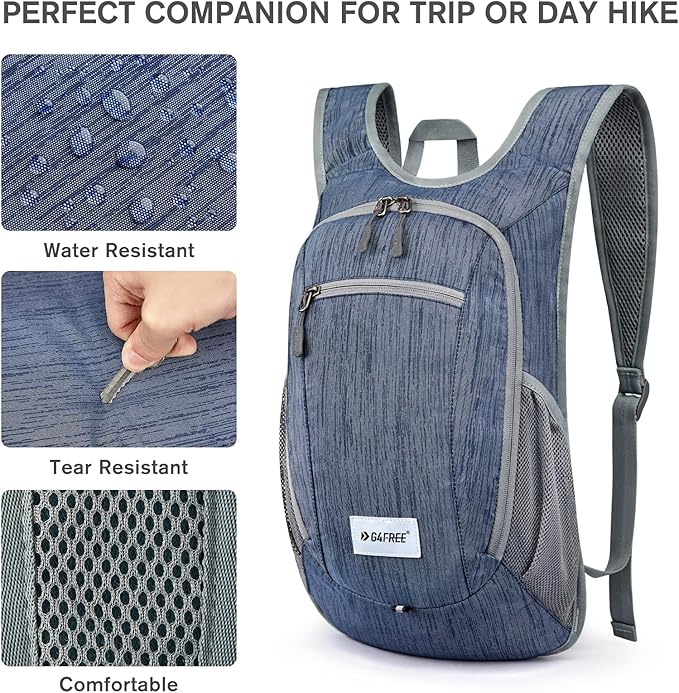 G4Free 10L/15L Hiking Backpack Lightweight Packable Hiking Daypack Small Travel - Image 7
