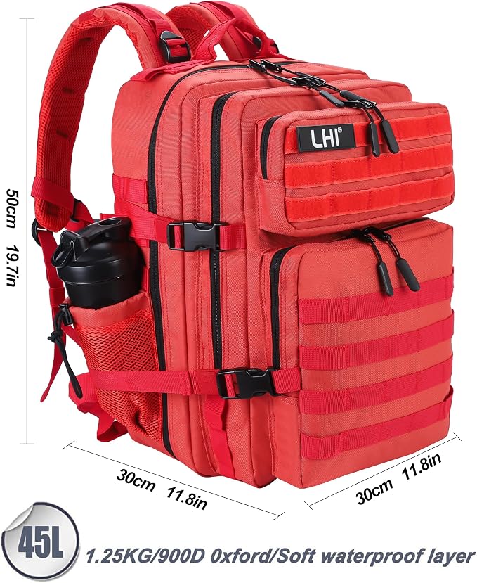 LHI Military Tactical Backpack for Men and Women 45L Army 3 Days Assault Pack - Image 3
