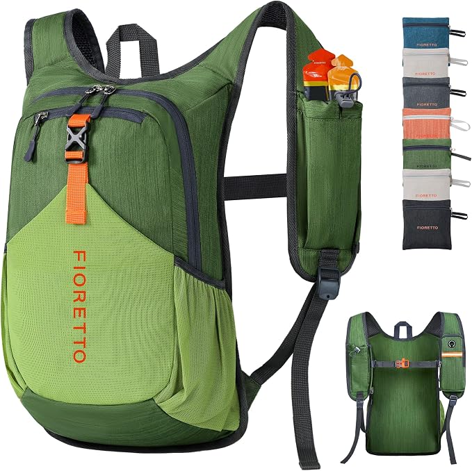 FIORETTO 15L Hiking Backpack for Women Men Mini Packable Backpack Lightweight by FIORETTO