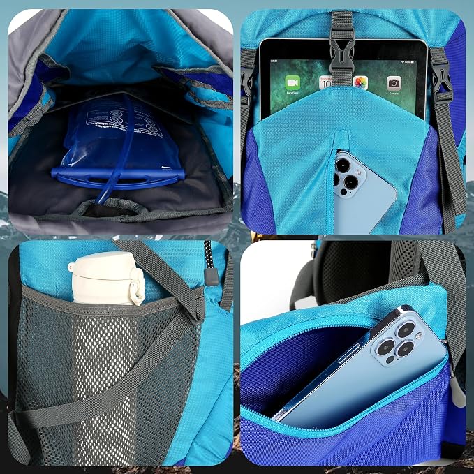 75L Hiking Backpack with Rain Cover Waterproof Camping Backpack Shoes Warehouse - Image 4