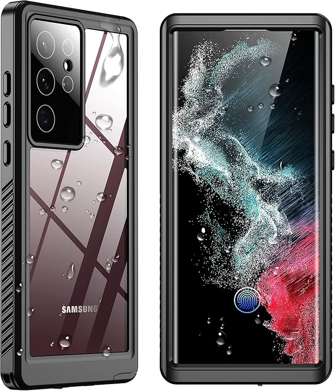SPIDERCASE Designed for Samsung Galaxy S22 Ultra Case Waterproof, Built-in by SPIDERCASE