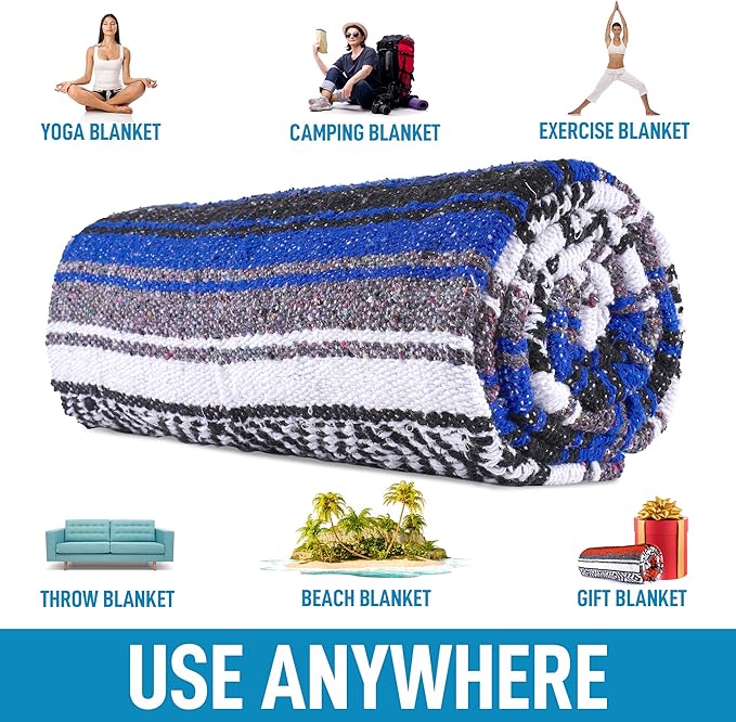 Hydration Nation Authentic Extra Large Mexican Blanket - Image 3