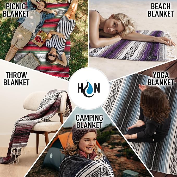 Hydration Nation Authentic Mexican Serape Blanket - Image 4