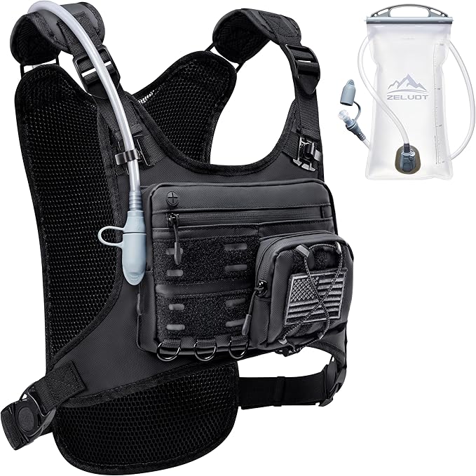 Zelvot Running Vest with 2L Water Bladder, Hydration Backpack, U.S. Original by Zelvot