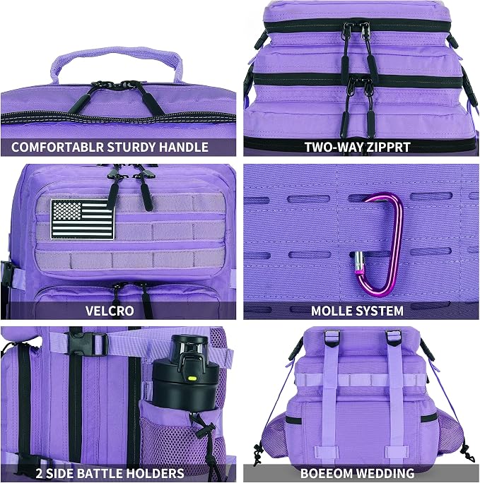Military Tactical Backpack 45L/25L 3 Day Assault Pack Molle Daypack Hiking - Image 4