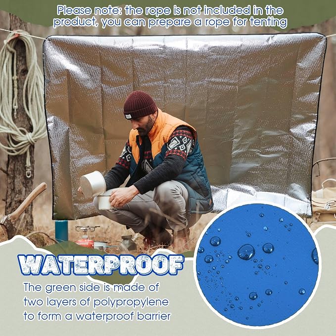 Kingdder 2 Pcs Heavy Duty Emergency Blankets - Image 5