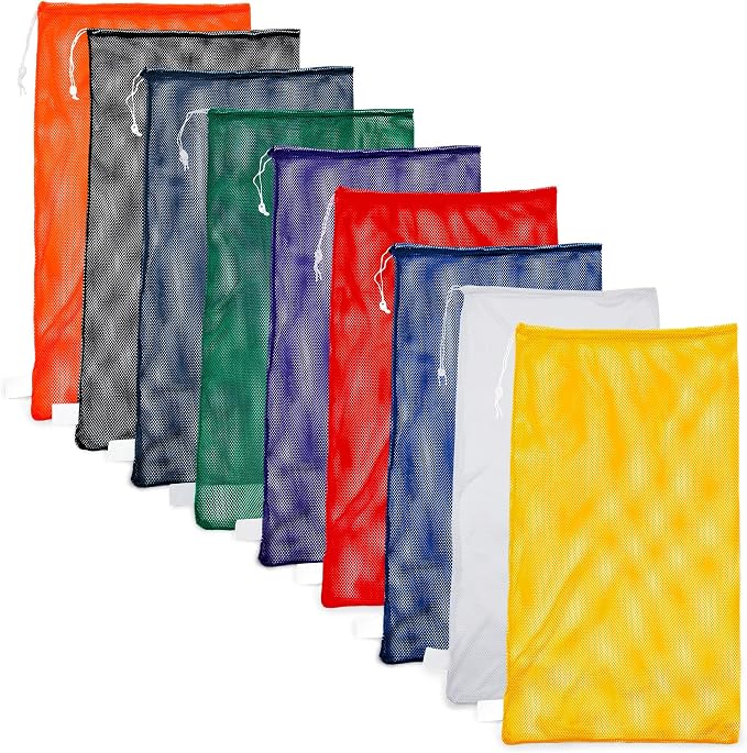 Champion Sports Mesh Equipment Bag – Heavy-Duty Nylon Drawstring Bag - Image 10