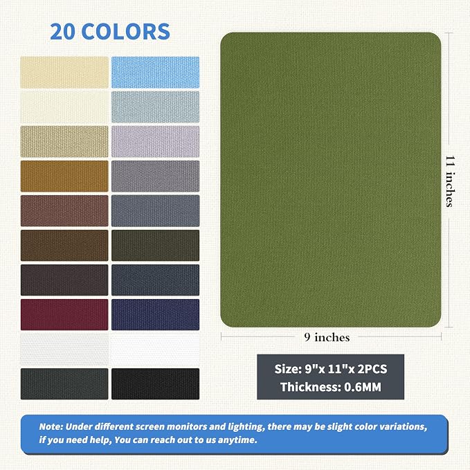 KING MOUNTAIN Canvas Repair Patch 9 x11 Inch 2 Pcs Self-Adhesive Waterproof - Image 2