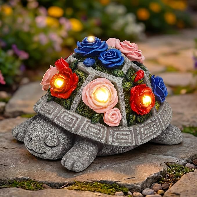 Solar Garden Decor Outdoor Turtle Statue by Snclriao