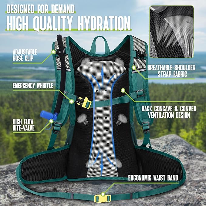 N NEVO RHINO Hydration Backpack, 18L Multipurpose Hiking Backpack - Image 5