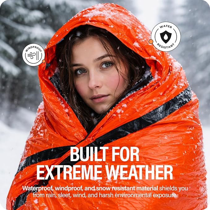 Primacare CB-3684-2 Pack of 2 Emergency Sleeping Bags - Image 4