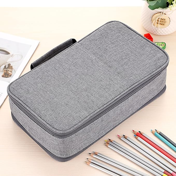 BTSKY Colored Pencil Case 360 Slots Pencil Bag Organizer High Capacity Holder - Image 3