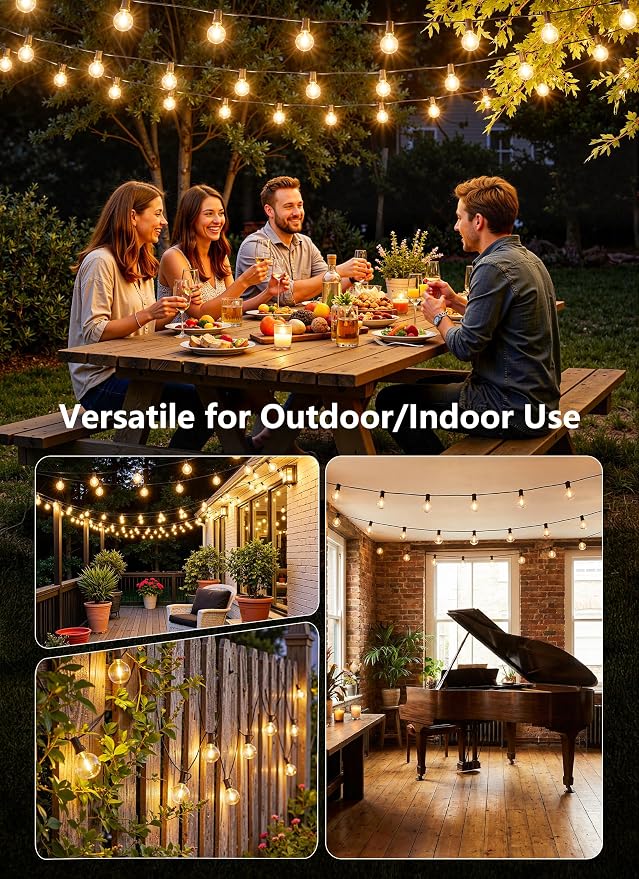 Brightown Outdoor String Lights, 152FT Shatterproof LED Patio Lights - Image 6