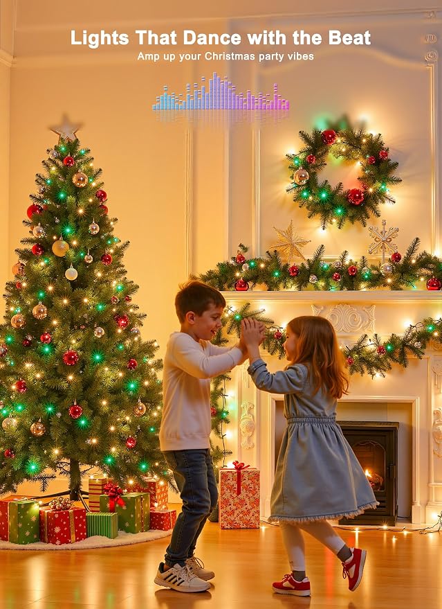 Minetom LED Color Changing Smart RGB Christmas Tree Lights, 165ft 500LED String - Image 8