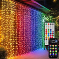 Dazzle Bright 300 LED Curtain String Lights, RGB Color Changing Christmas Fairy by DazzleBright
