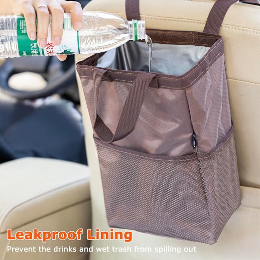 Ginsco New Leak-Proof Travel Trash Bag, Hanging Car Trash Can - Image 2