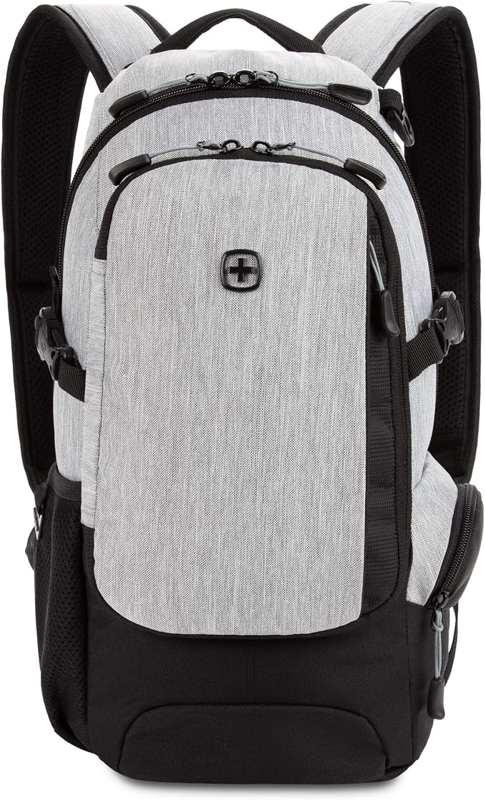 SwissGear 3598 Backpack, Narrow Daypack, Light Grey/Heather - Image 8
