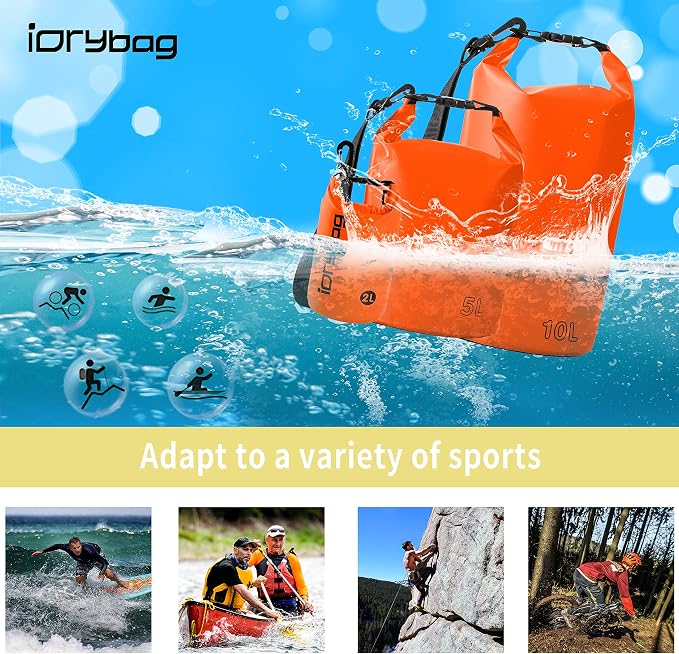 IDRYBAG Dry Bag for Kayaking Waterproof 2L/5L/10L/15L/20L, Small Dry Sack - Image 5