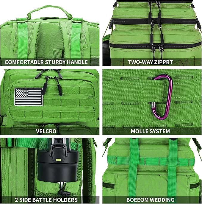 Military Tactical Backpack 45L/25L 3 Day Assault Pack Molle Daypack Hiking - Image 4