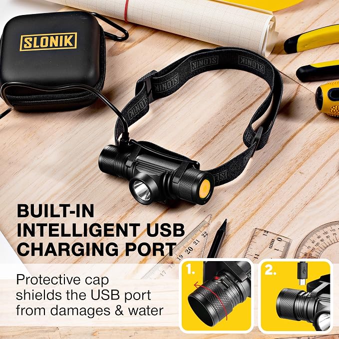 SLONIK Rechargeable Headlamp Flashlight - Image 5