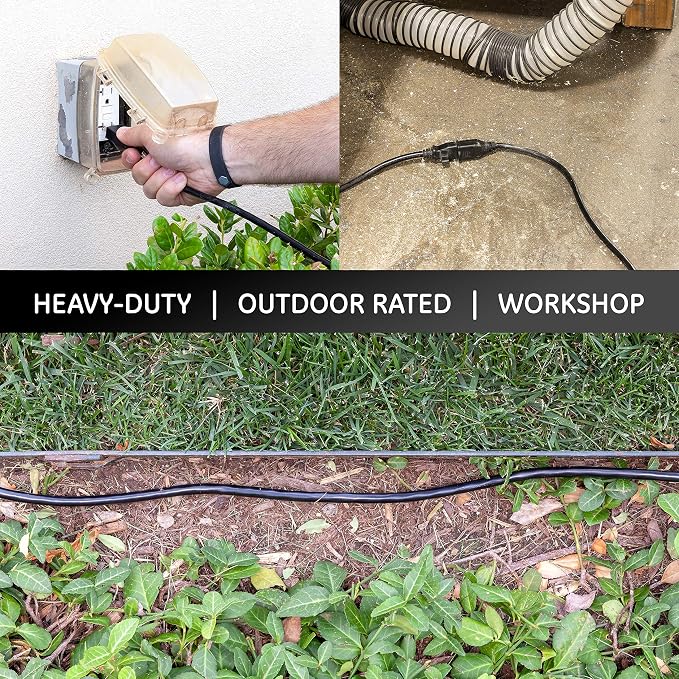 UltraPro Outdoor Extension Cord, 15 Ft, Heavy Duty Extension Cord, Double - Image 6