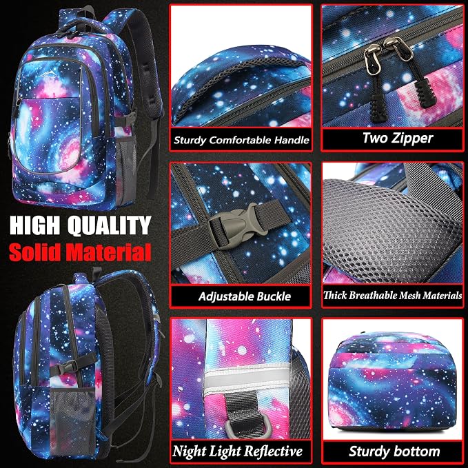 ProEtrade Galaxy Backpack Bookbag - Image 3