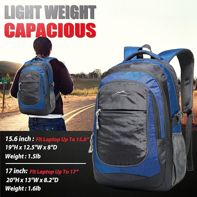 ProEtrade Backpack Bookbag for College Sturdy Travel Business Hiking Fit Laptop - Image 6