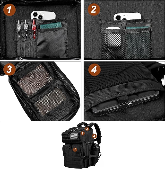 LHI Military Tactical Backpack for Men and Women 45L Army 3 Days Assault Pack - Image 6