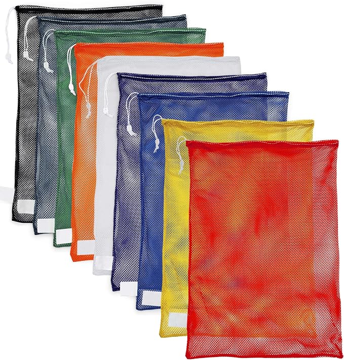 Champion Sports Mesh Equipment Bag – Heavy-Duty Nylon Drawstring Bag - Image 10