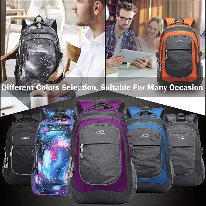 ProEtrade Backpack Bookbag for College Sturdy Travel Business Hiking Fit Laptop - Image 7