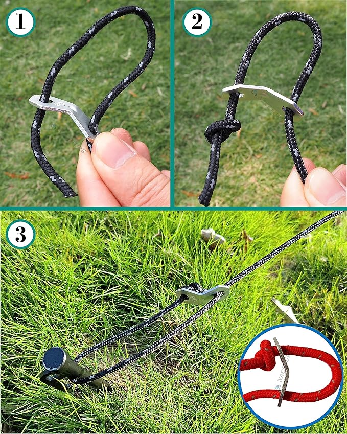 NACETURE Aluminum Alloy Rope Tensioner Tent Guyline Cord Adjuster - Image 4