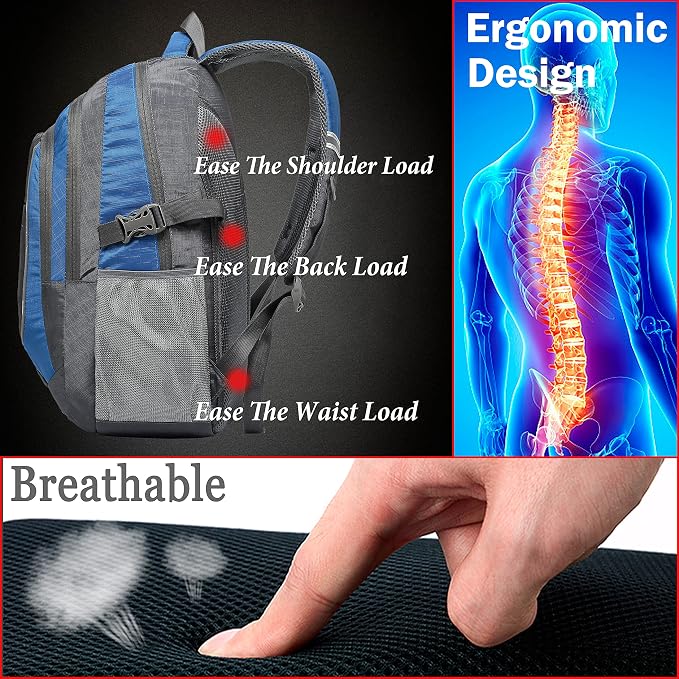 ProEtrade Backpack Bookbag for College Sturdy Travel Business Hiking Fit Laptop - Image 5