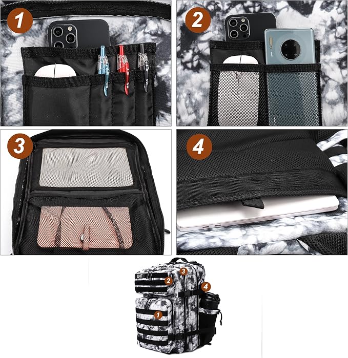 LHI Military Tactical Backpack for Men Molle Daypack 45L Army 3 Days Assault - Image 6